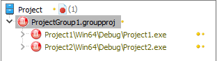 RAD Studio Group file in a project tree