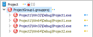 RAD Studio Group file in a project tree