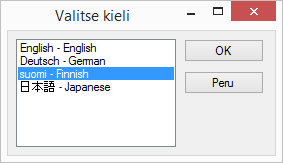 Select a new language