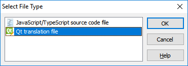 Select a Qt source file