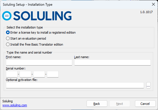 Install registeted Soluling